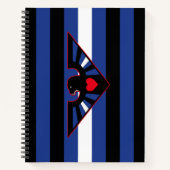 Carnet Drapeau de fierté d'aigle en cuir (Devant)