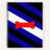 Carnet Drapeau de fierté de jeu de chiots de SlipperyJoe  (Devant)