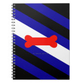 Carnet Drapeau de fierté de jeu de chiots de SlipperyJoe (Devant)