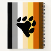 Carnet Drapeau de fierté de l'ours avec patte (Dos)