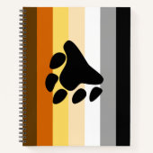 Carnet Drapeau de fierté de l'ours avec patte (Devant)