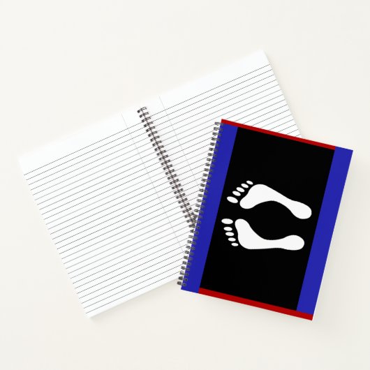 Carnet Drapeau de fierté de pied (empreinte de pied) (Intérieur)