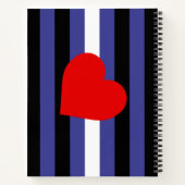 Carnet Drapeau de fierté en cuir et cœur (Dos)