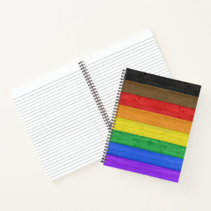 Carnet Drapeau de fierté gay inclusif SlipperyJoe's à tex