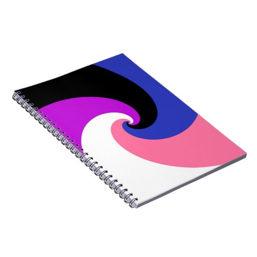 Carnet Drapeau de fierté Genderfluid abstrait en spirale (Côté Droit)