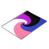 Carnet Drapeau de fierté Genderfluid abstrait en spirale (Côté gauche)