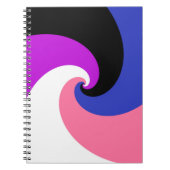 Carnet Drapeau de fierté Genderfluid abstrait en spirale (Devant)