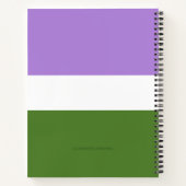 Carnet Drapeau de fierté genderqueer de SlipperyJoe lavan (Dos)