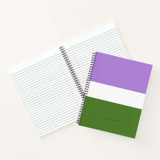 Carnet Drapeau de fierté genderqueer de SlipperyJoe lavan (Intérieur)