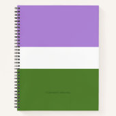 Carnet Drapeau de fierté genderqueer de SlipperyJoe lavan (Devant)