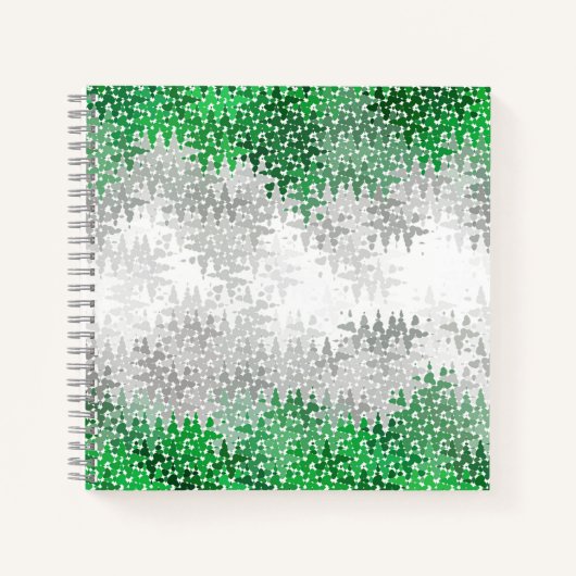 Carnet Drapeau de fierté grisromantique abstrait ondulé t (Devant)
