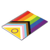 Carnet Drapeau de fierté intersexe de SlipperyJoe's fond (Côté gauche)