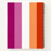 Carnet Drapeau de fierté lesbienne (5 bandes) (Dos)