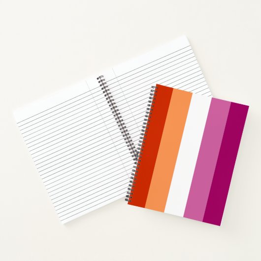 Carnet Drapeau de fierté lesbienne (5 bandes) (Intérieur)