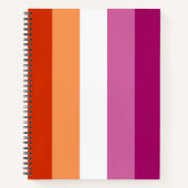 Carnet Drapeau de fierté lesbienne (5 bandes) (Devant)