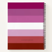 Carnet Drapeau de fierté lesbienne de SlipperyJoe féminin (Dos)
