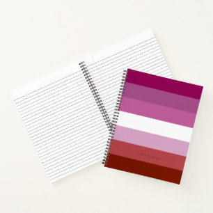 Carnet Drapeau de fierté lesbienne de SlipperyJoe féminin
