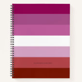 Carnet Drapeau de fierté lesbienne de SlipperyJoe féminin (Devant)