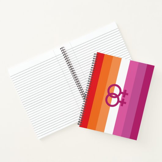 Carnet Drapeau de fierté lesbienne WLW (Intérieur)