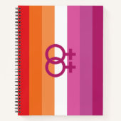 Carnet Drapeau de fierté lesbienne WLW (Devant)