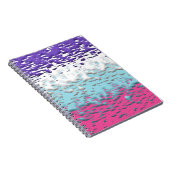 Carnet Drapeau de fierté multisexuel funky trippy ondulé (Côté Droit)
