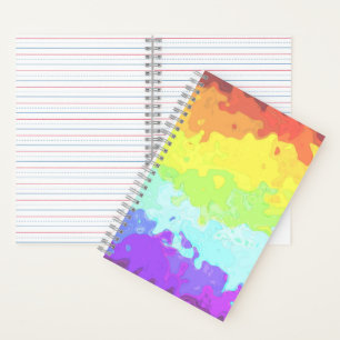 Carnet Drapeau de fierté Neurogenre Abstrait BoHo Psychéd