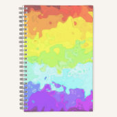 Carnet Drapeau de fierté Neurogenre Abstrait BoHo Psychéd (Recto)