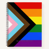Carnet Drapeau de fierté Progress Pride de SlipperyJoe si (Devant)
