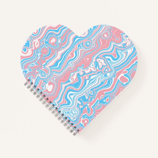 Carnet Drapeau de fierté trans Trippsy Boho Groovy Bandes (Devant)