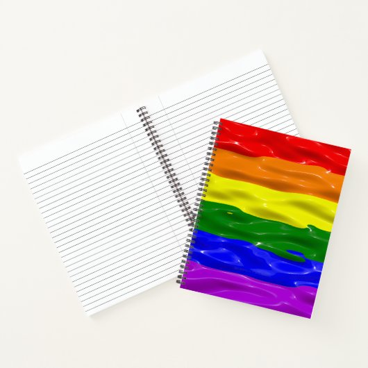 Carnet Drapeau de fierté vernis liquide SlipperyJoe's rou (Intérieur)