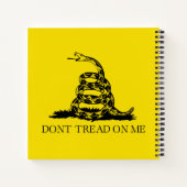 Carnet Drapeau de Gadsden à serpent à sonnette : Combat, (Dos)