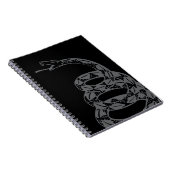 Carnet Drapeau de Gadsden Ne Marchez pas sur Moi Gris (Côté Droit)