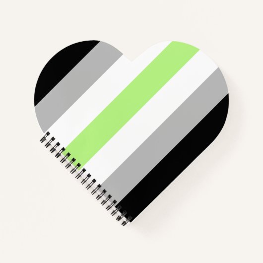 Carnet Drapeau de la fierté agender - Identité agender LG (Devant)