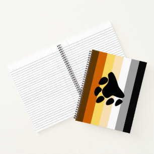 Carnet Drapeau de la fierté de l'ours avec paw