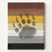 Carnet Drapeau de la fierté de l'ours de SlipperyJoe's te (Dos)