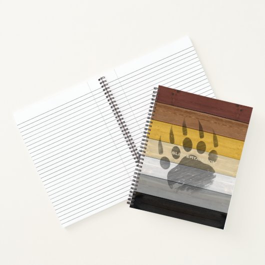 Carnet Drapeau de la fierté de l'ours de SlipperyJoe's te (Intérieur)