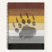 Carnet Drapeau de la fierté de l'ours de SlipperyJoe's te (Devant)