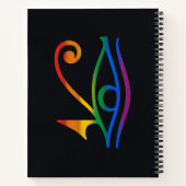 Carnet Drapeau de la fierté gay goth (Dos)