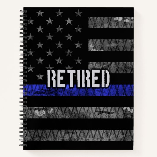 Carnet Drapeau de la police retraitée en détresse (Devant)