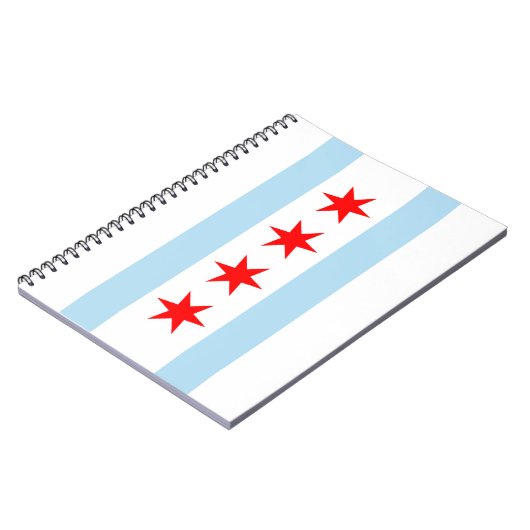 Carnet Drapeau de la ville de Chicago (Illinois) (Côté gauche)