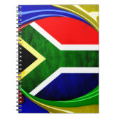 Carnet Drapeau de l'Afrique du Sud : Motif dynamique en s (Devant)