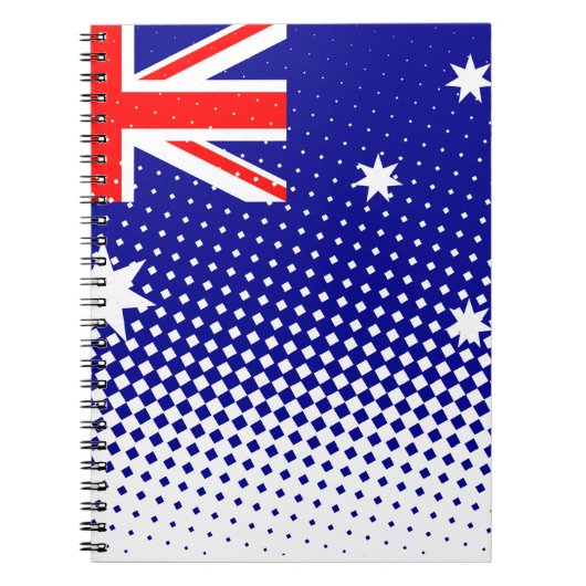 Carnet Drapeau De L'Australie Avec Effet Halftone (Devant)