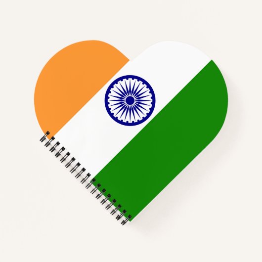 Carnet Drapeau de l'Inde (Devant)