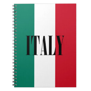 Carnet Drapeau de l'Italie Italie IL italienne Tricolore