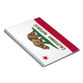 Carnet Drapeau de l'ours de Californie : État de Cali Gol (Côté Droit)