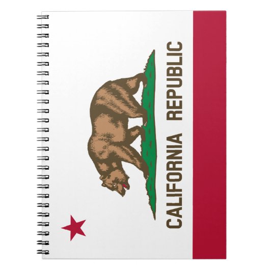 Carnet Drapeau de l'ours de Californie : État de Cali Gol (Devant)