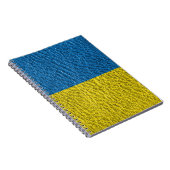 Carnet Drapeau de l'Ukraine sur cuir (Côté Droit)
