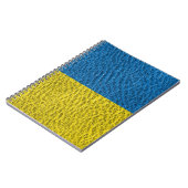 Carnet Drapeau de l'Ukraine sur cuir (Côté gauche)