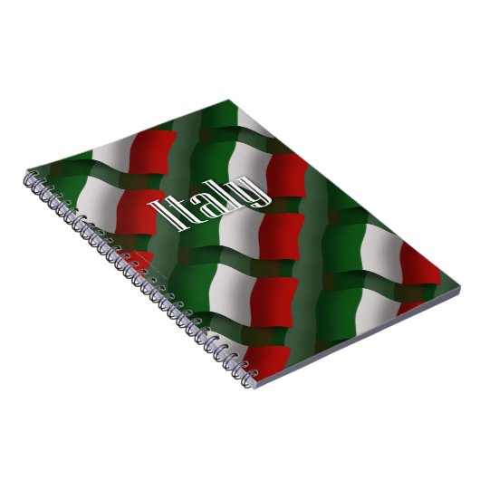 Carnet Drapeau de ondulation de l'Italie (Côté Droit)