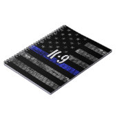 Carnet Drapeau de police de l'unité K-9 en détresse (Côté gauche)